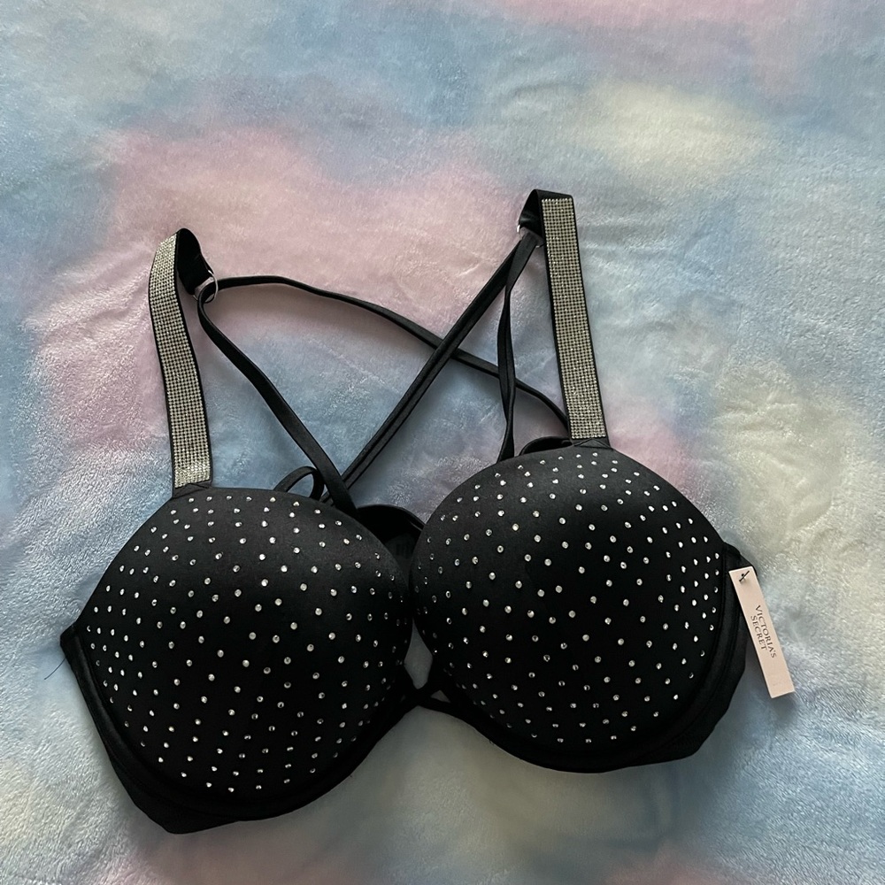 NEW X-LARGE VICTORIA'S SECRET SWIM Shine Strap Bombshell  SET PLUS FREE TOWEL - Picture 12 of 15